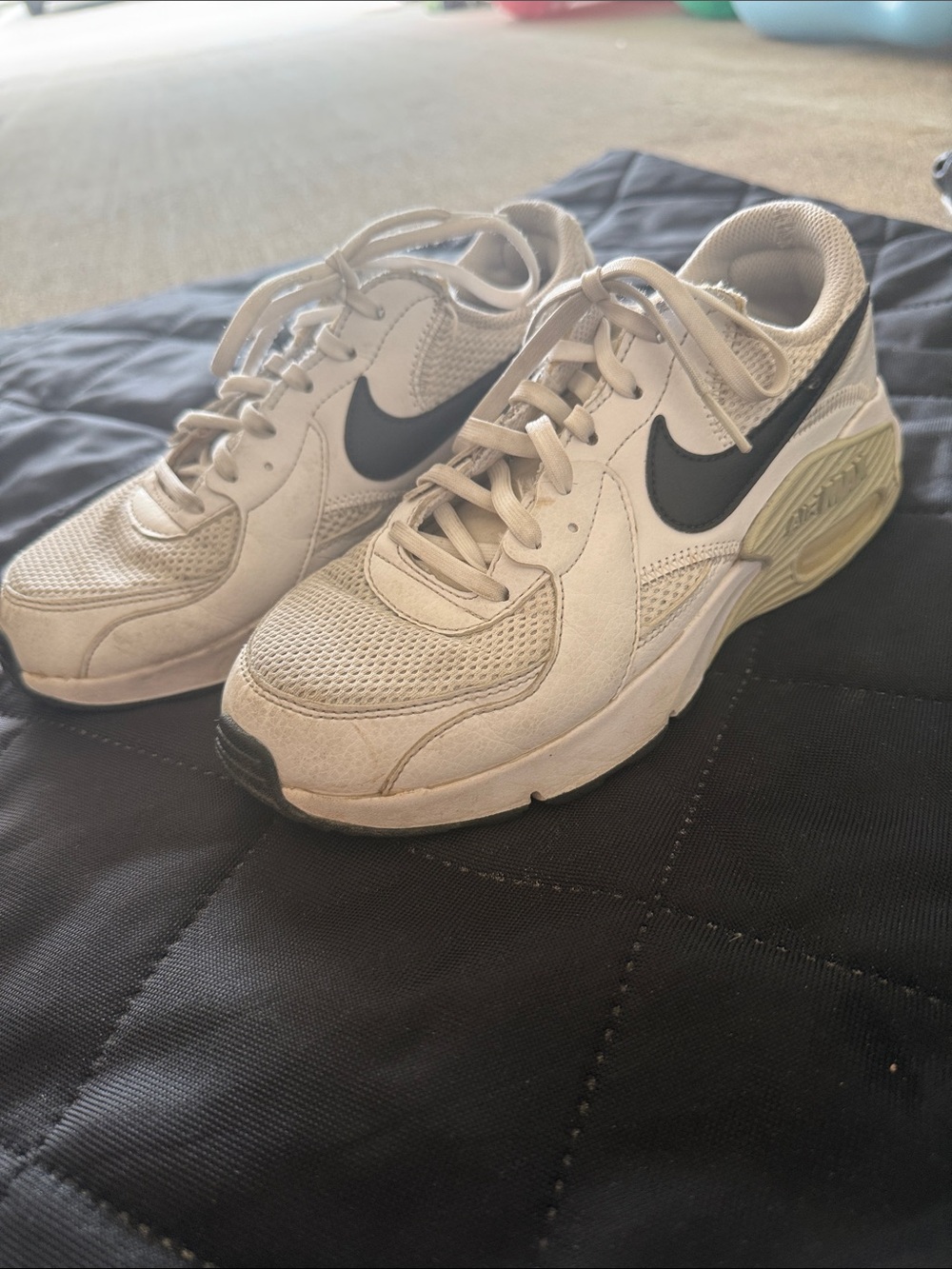 Nike White and Black Low-Top Running Sneakers